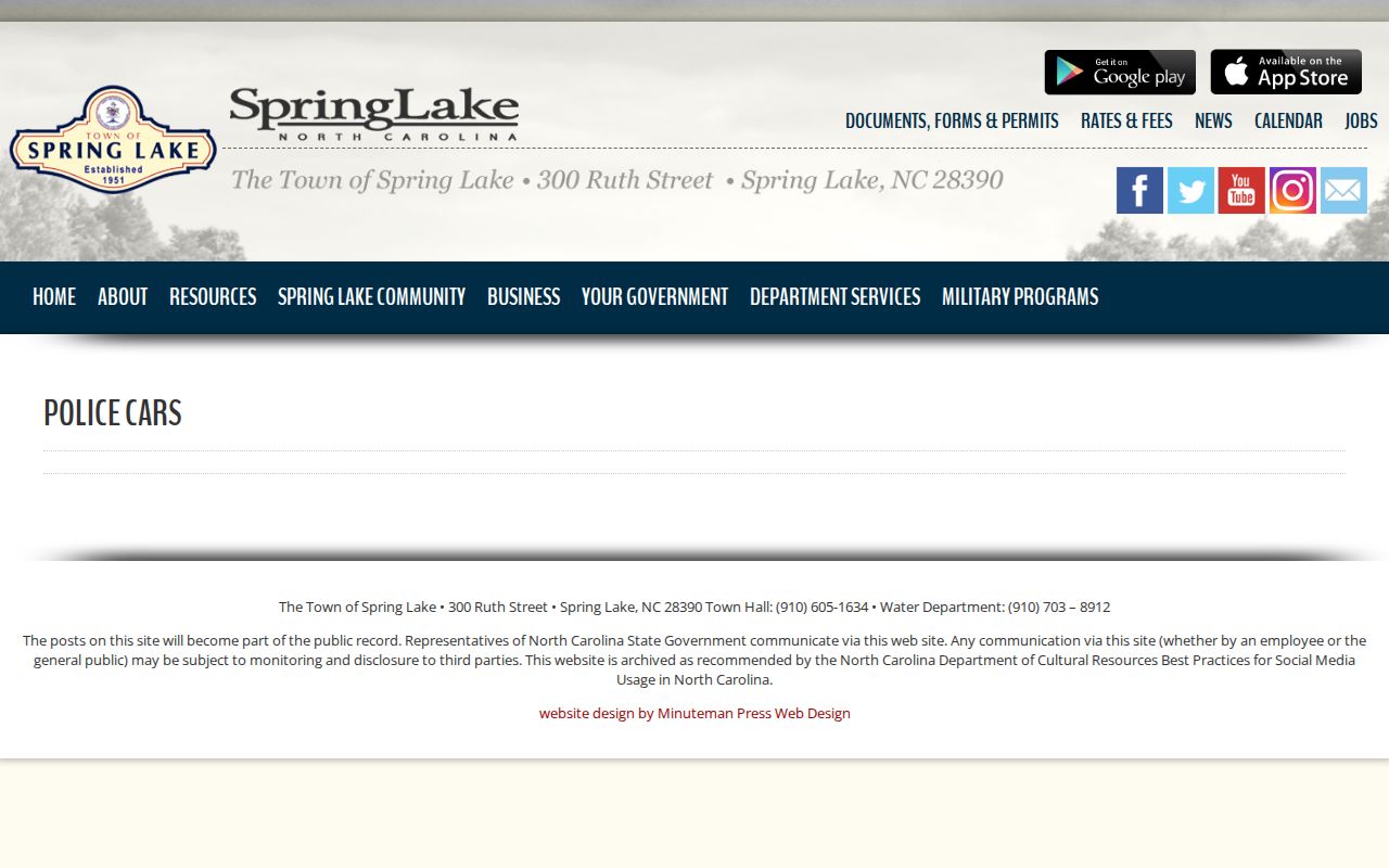 Spring Lake criminal records at Police Department
